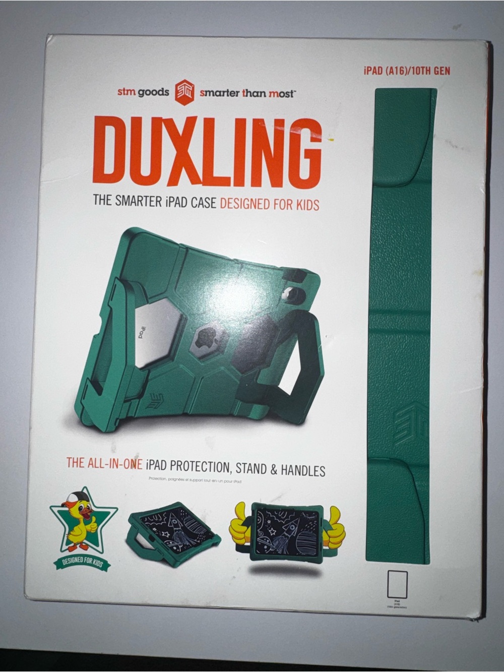 Duxling Kids iPad Case for iPad (A16/10th Gen) in Green